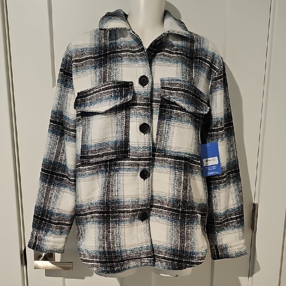 NWT Hurley Long Plaid Shacket